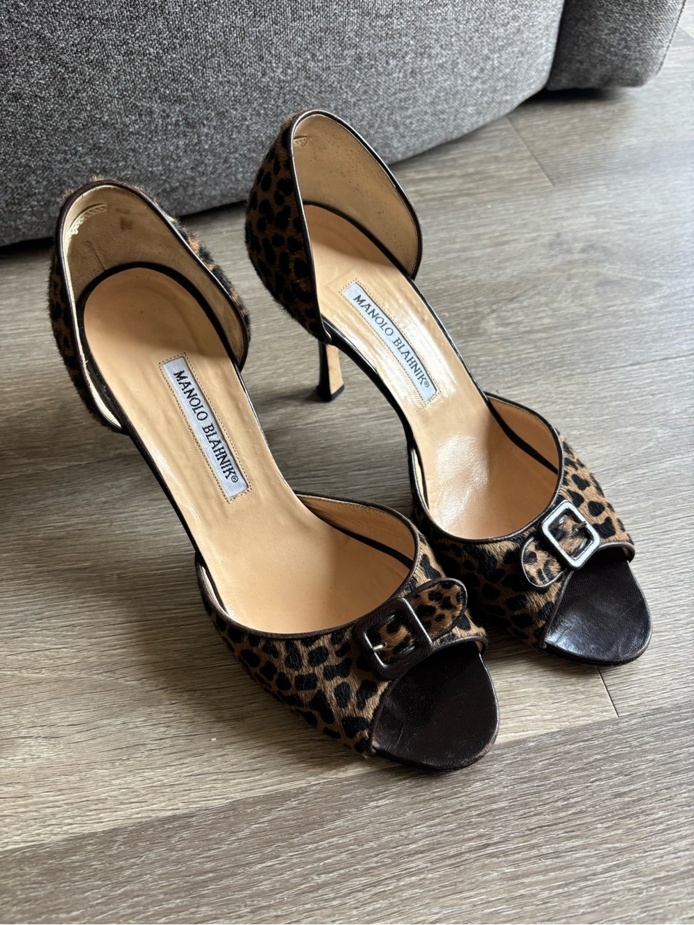 MANOLO BLAHNIK Animal Print D'Orsay Pump Size 39.5/9.5 - Picture 6 of 7